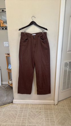 Garage Women’s Size 11 Brown Denim Street Wide Leg Pants Jeans