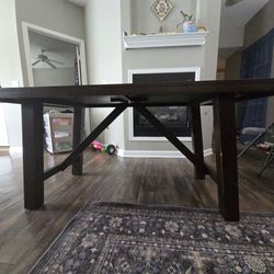 Solid wood 6ft long table.