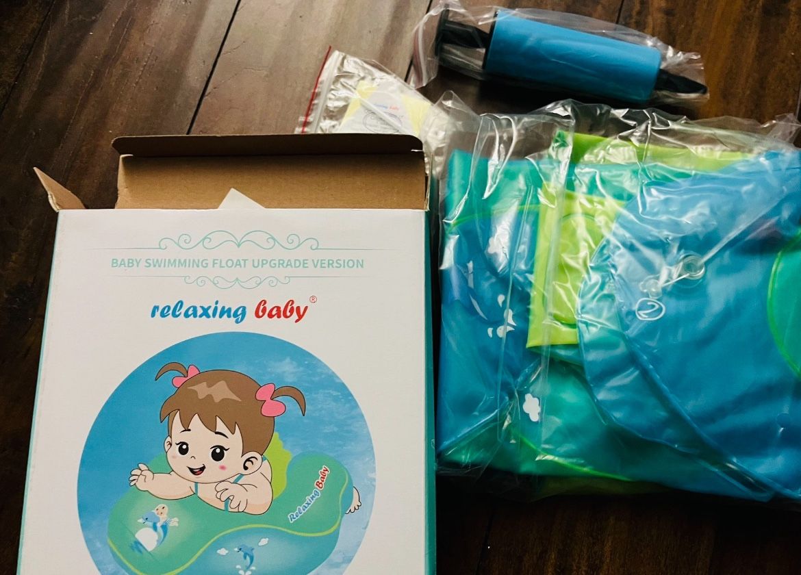 Baby Swimming Float Inflatable for Infants, Learn to Swim Inflatable Trainer, (Includes an air Pump) From 3 months to 6 years, New Only pick up