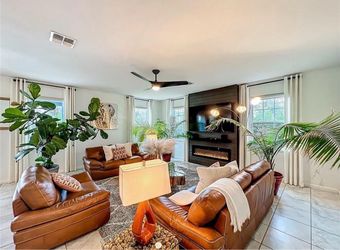 Brown Leather Living Room Sofa Set