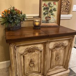 Beautifully Refinished Vintage Sideboard Serving Cabinet