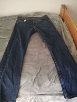 Dark Wash Straight Leg Denim Jeans