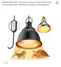 Reptile Heated Lamp for tank
