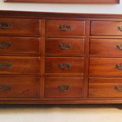 Vintage CHERRY Bedroom CHEST of DRAWERS, SET of 3, Mid-century