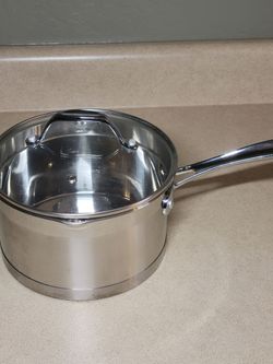 Brookstone  Stainless Steel 2 Quart Pot With Lid