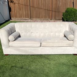 Mid Century Modern Cream Sofa - FREE DELIVERY!