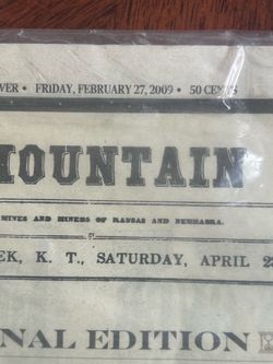 FIRST AND THE LAST Vintage Mountain Newspaper Special Edition