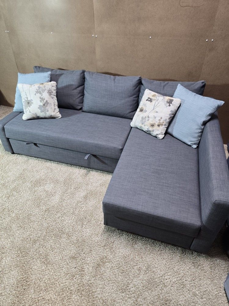 Free Delivery: IKEA Friheten Sectional Sofa Bed & Storage – Excellent Condition