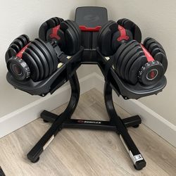 Bowflex Selecttech 552 Adjustable Dumbbells With Media Stand
