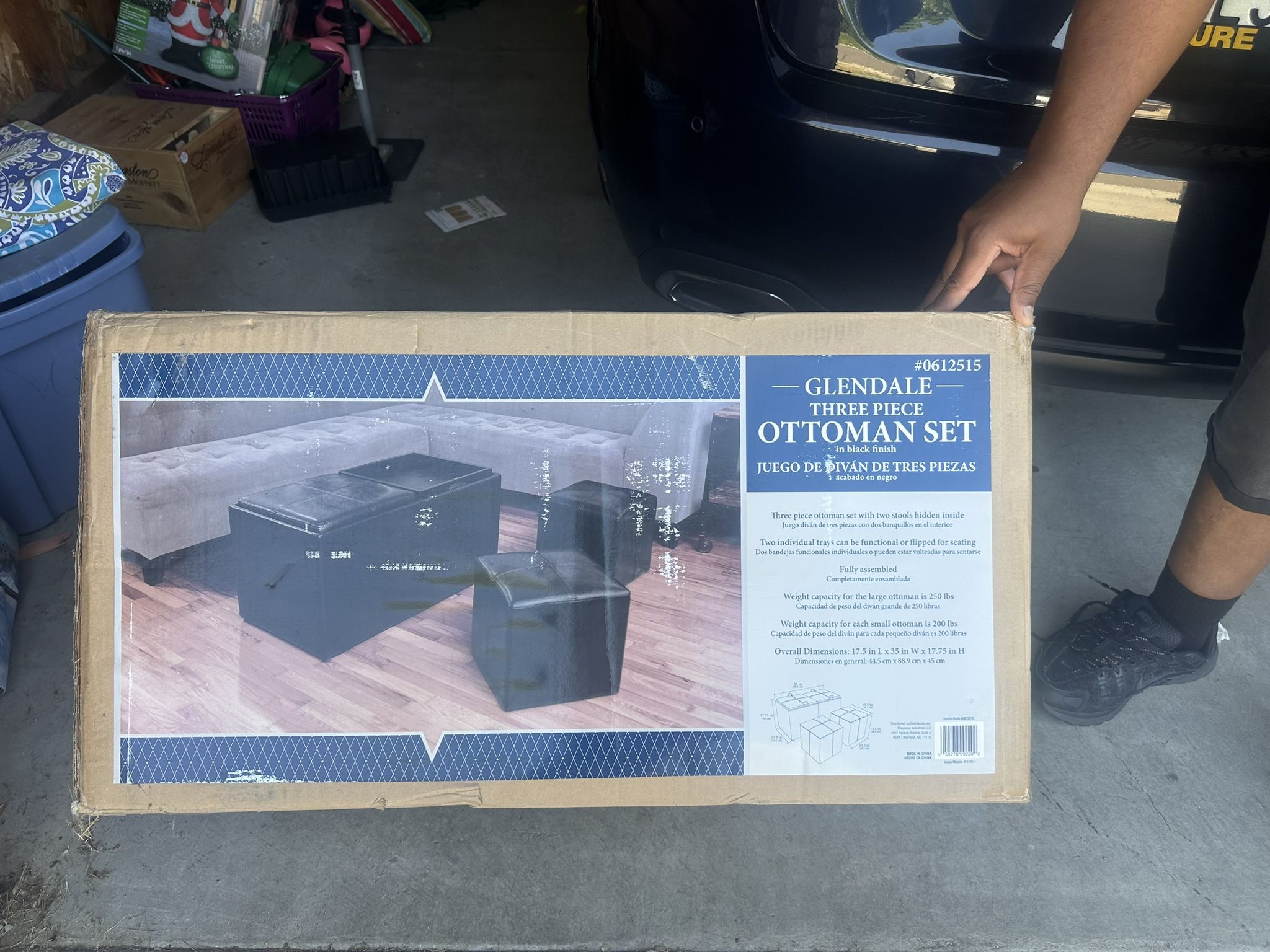 3 Piece Ottoman Set