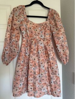 Jcrew Squareneck Cotton Dress in Zinnia Floral XXS