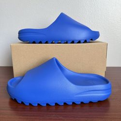 NEW adidas Yeezy slides azure blue size 13