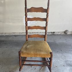 Antique Velvet Rocking Chair