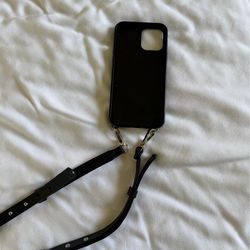 iPhone 12 Pro Max leather case with strap