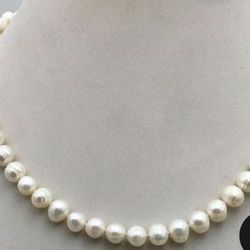 Genuine White Pearl Necklace 