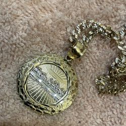 10k Gold Last Supper Nugget Pendant 
