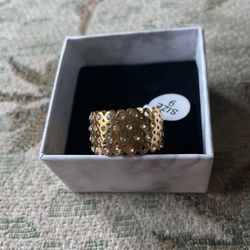 Gold Tone Stainless Steel Ring