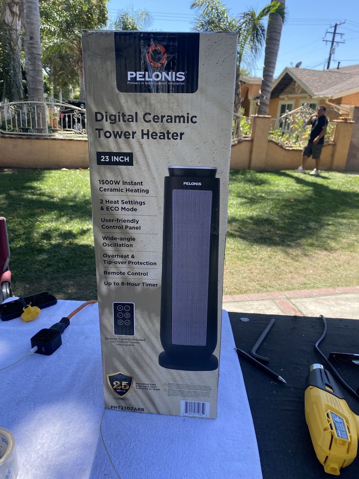 Pelonis 23 in. 1500-Watt Digital Tower Ceramic Heater for Sale in City Of  Industry, CA - OfferUp