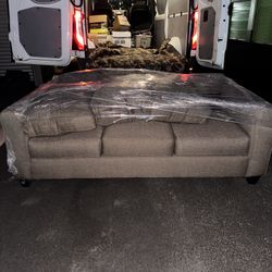 Light Brown Cloth Sofa