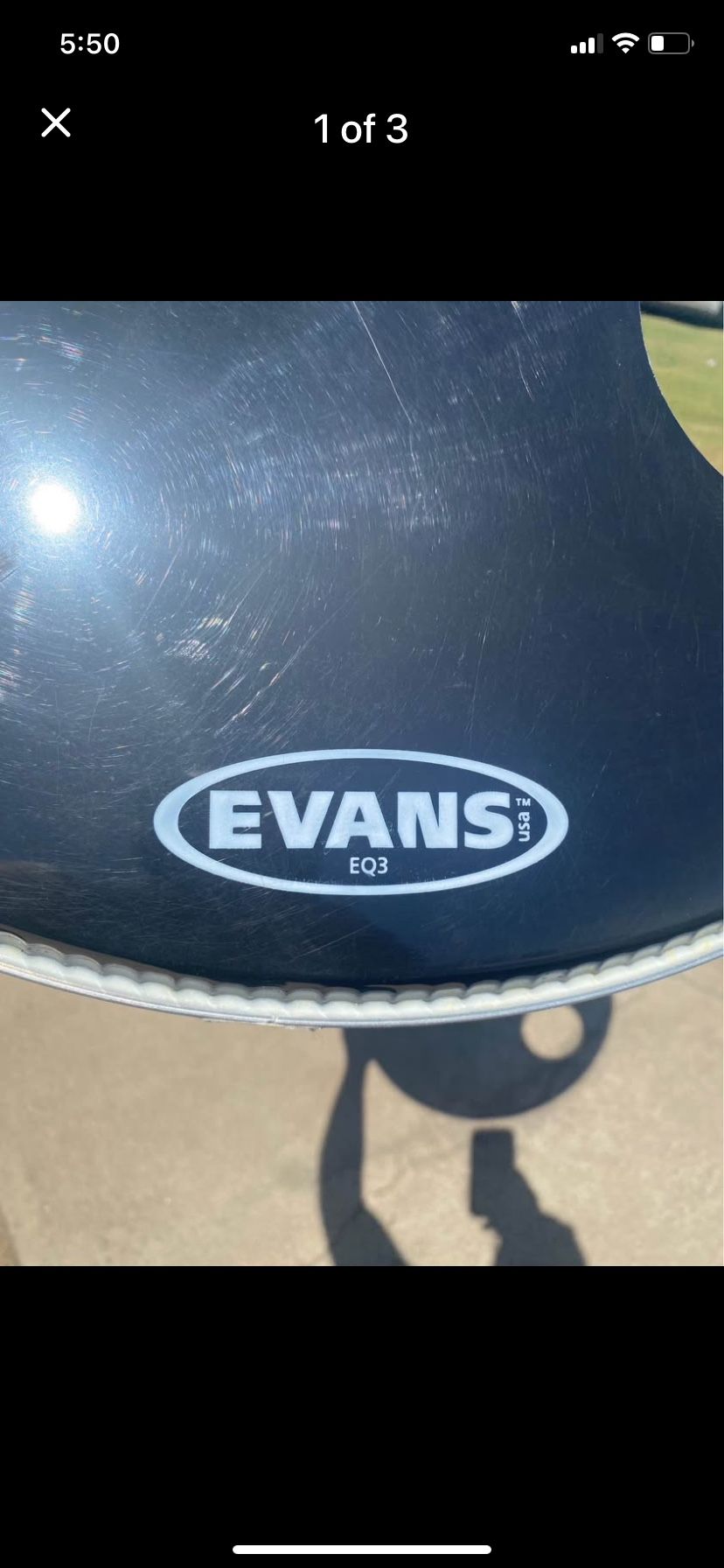 Evans 22” Front Kick Drum Head.