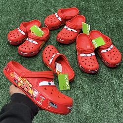 Lightning McQueen Crocs No Lights Brand New In Bag Mens Size 12 Mens Sandal Slides Mule Clog Croc Disneys Cars Red 95 Kachow Sport 12M