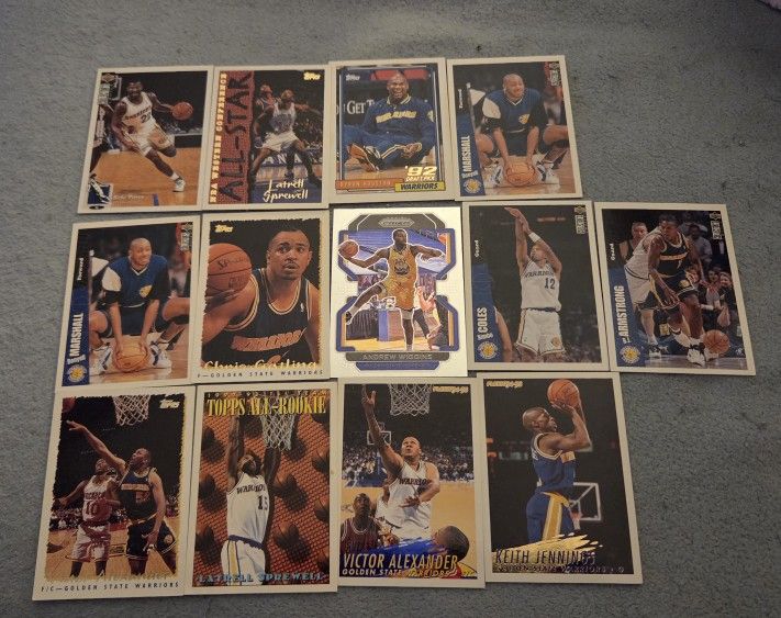 Lot of 13 Golden State Warriors MBA Basketball Cards