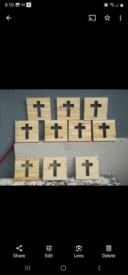 🔥Wooden Cross Plaques Handmade