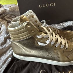Authentic, Gold High Top Gucci 
