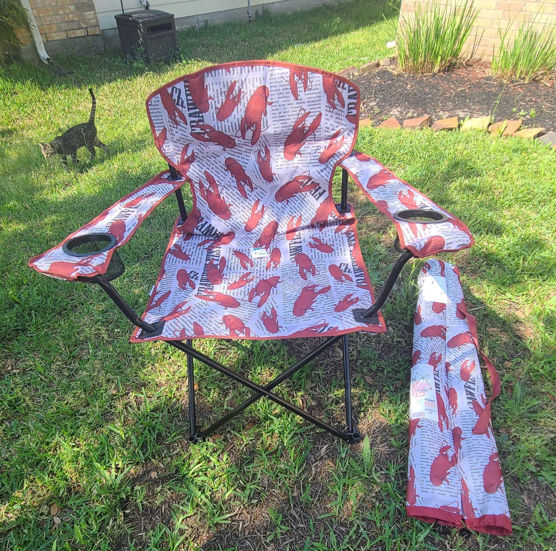 Folding Chair Crawfish Theme