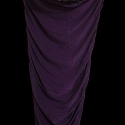 Couture Collections Strapless Purple Evening Gown - Size Large

