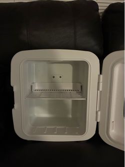 White mini fridge