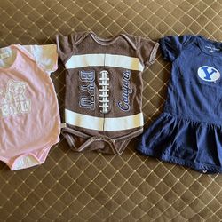 6 Month And 0-3 Month BYU Onsies