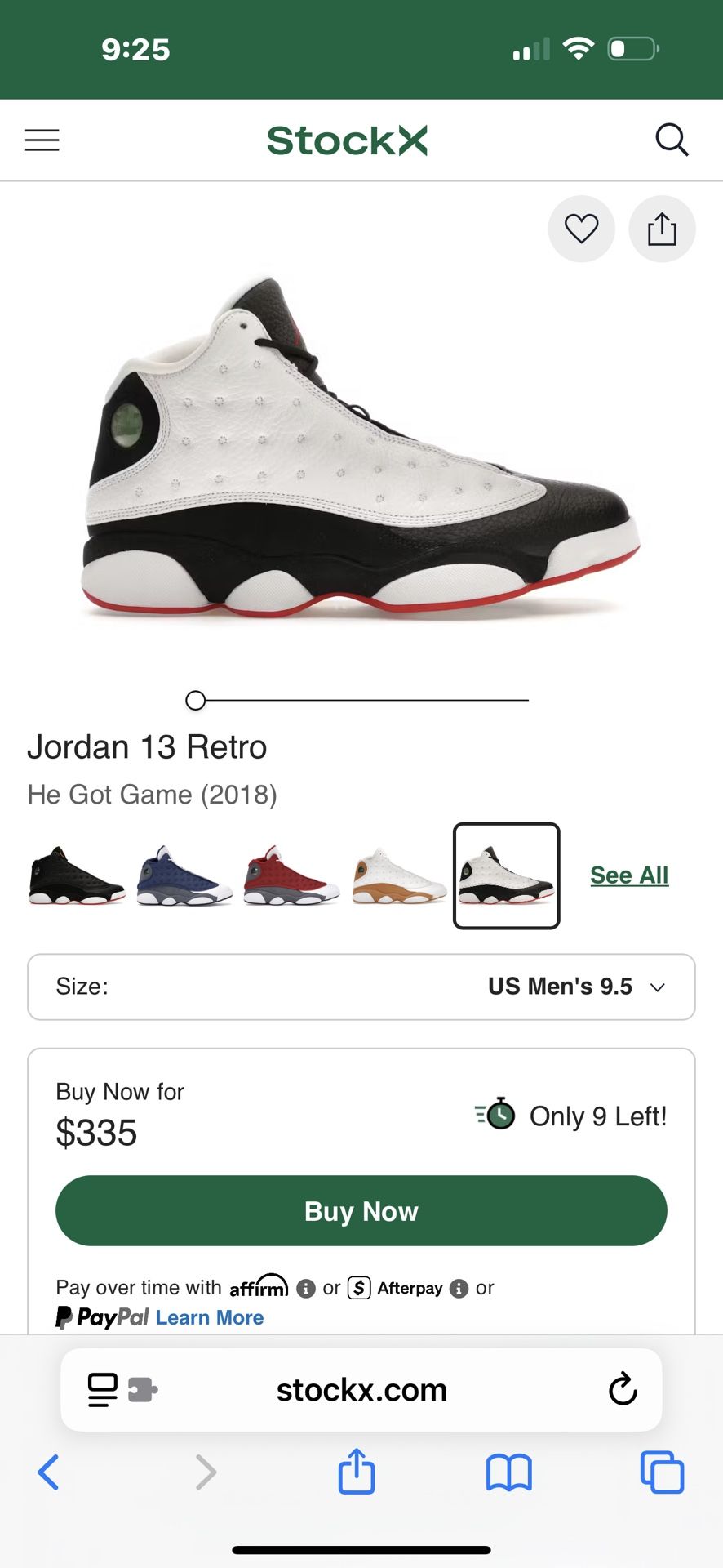 Jordan 13 Retro He Got Game (Sz 9.5m)