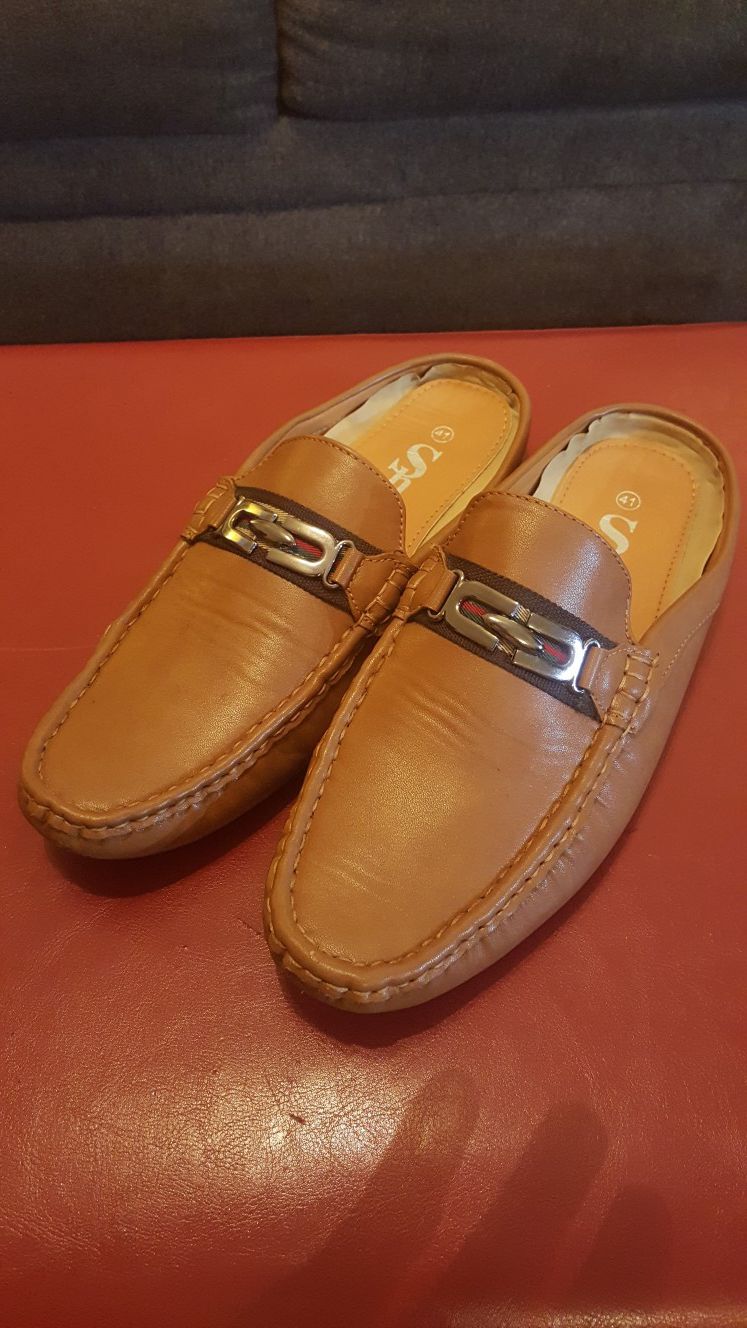 Sh SHOES Euro Rreal Leather Loafers New! Size 41