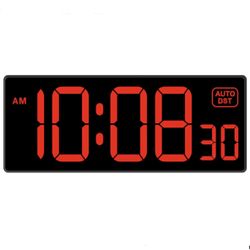 New LED Digital Wall Clock, Large Digital Clock Bold Numbers with Seconds