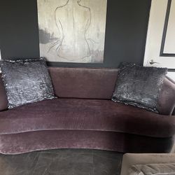 Velvet Purple Sofa $200