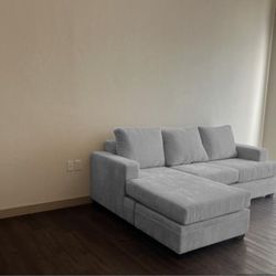 Gray Sectional Couch Sofa With Chaise Delivery Available 