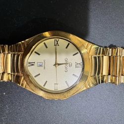 Aldora Men Watch, Pre owned, 18k gold plated