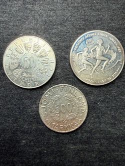3 Olympic Silver Coins