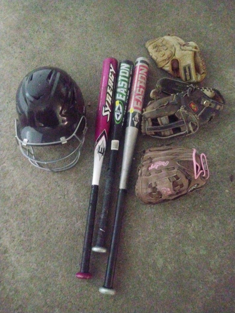Baseball Bats And Gloves