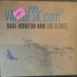 Veridesk Dual Monitor Arm 180° desk mount (adjustable arm)