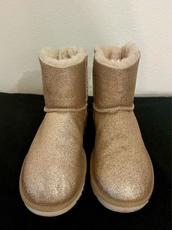 UGG Bailey Button Bling Shimmer Boots – Size 8 (Excellent)