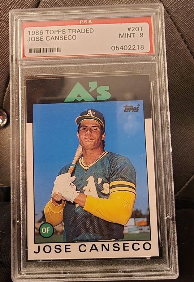 Jose Canseco Rookie Card 1986 Topps Traded #20T PSA 9