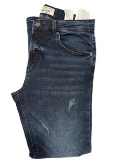 Pull & Bear Dark Wash Distressed Jeans Size 32x32