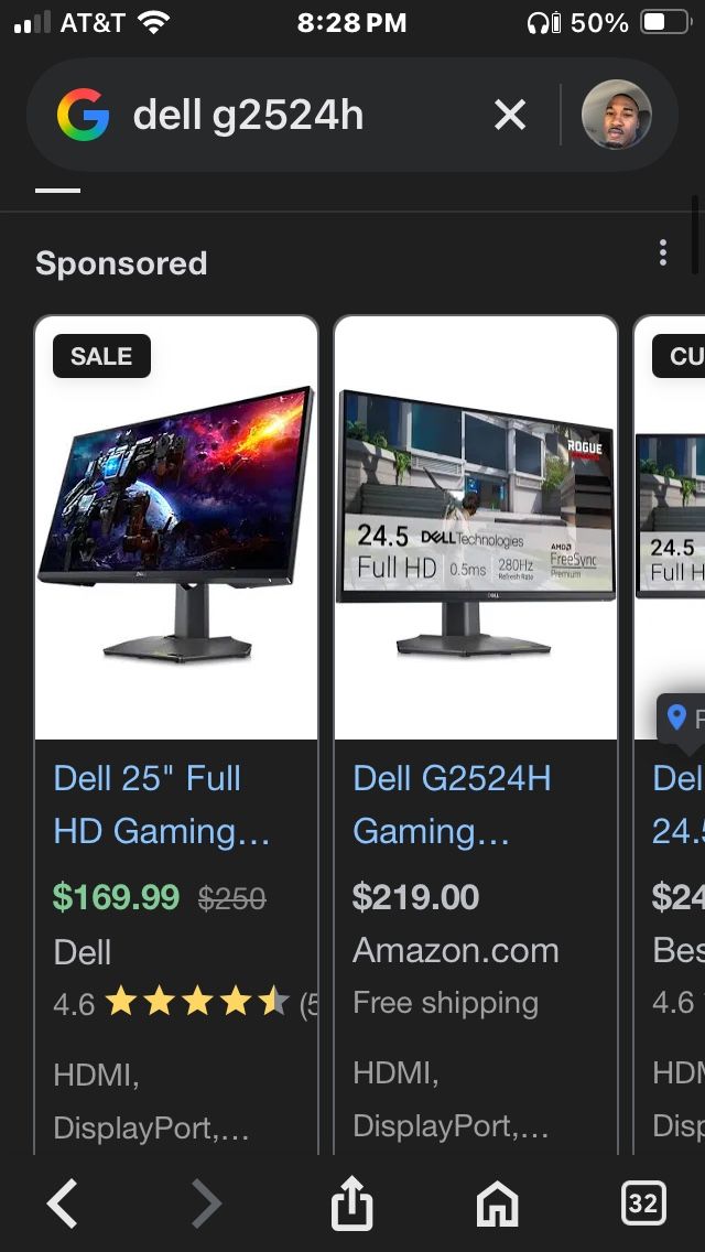 Dell 25” Gaming Monitor