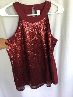 sequin halter shirt