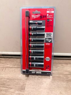 Milwaukee 8-Piece 3/8" Drive SAE Impact Socket Set
