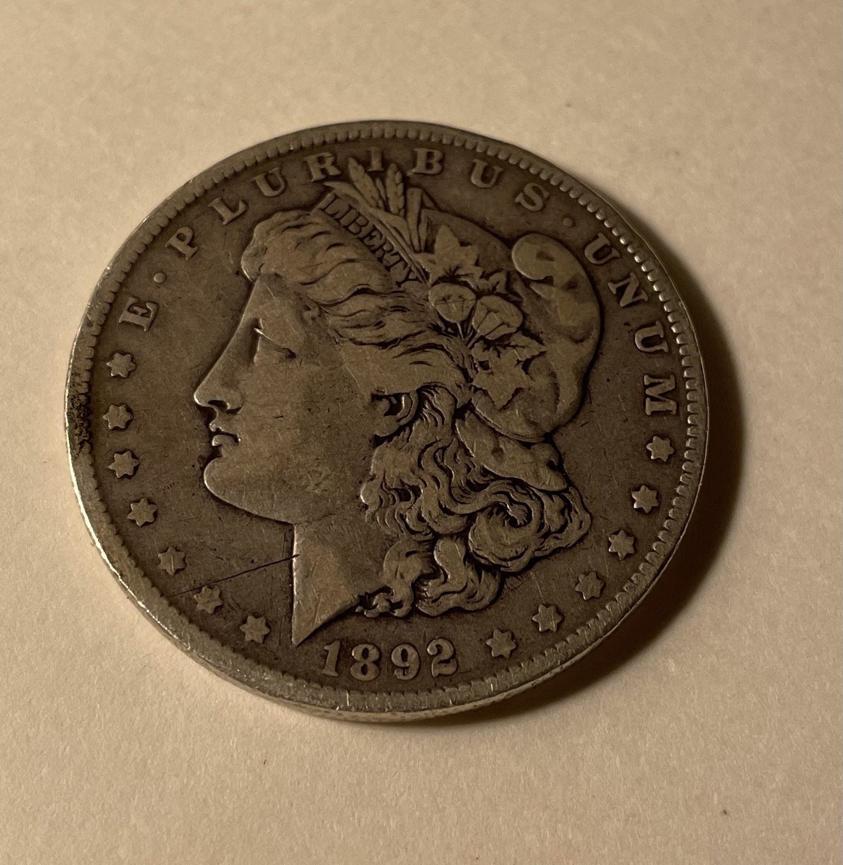 1892 P Morgan Silver Dollar