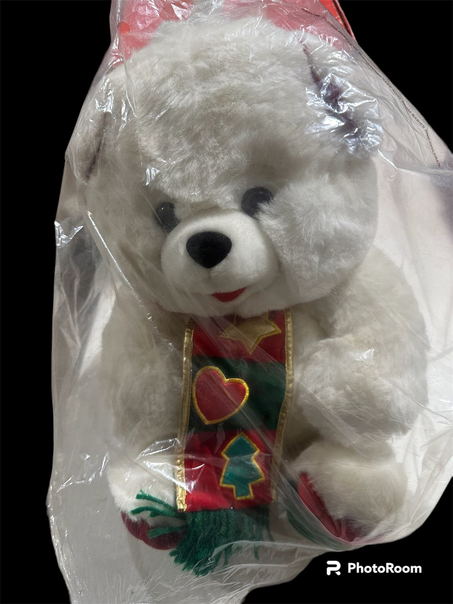 Plush Christmas Bear 17 1/2” New