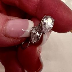 Clear Diamond Like Dangle & Stud Earrings 